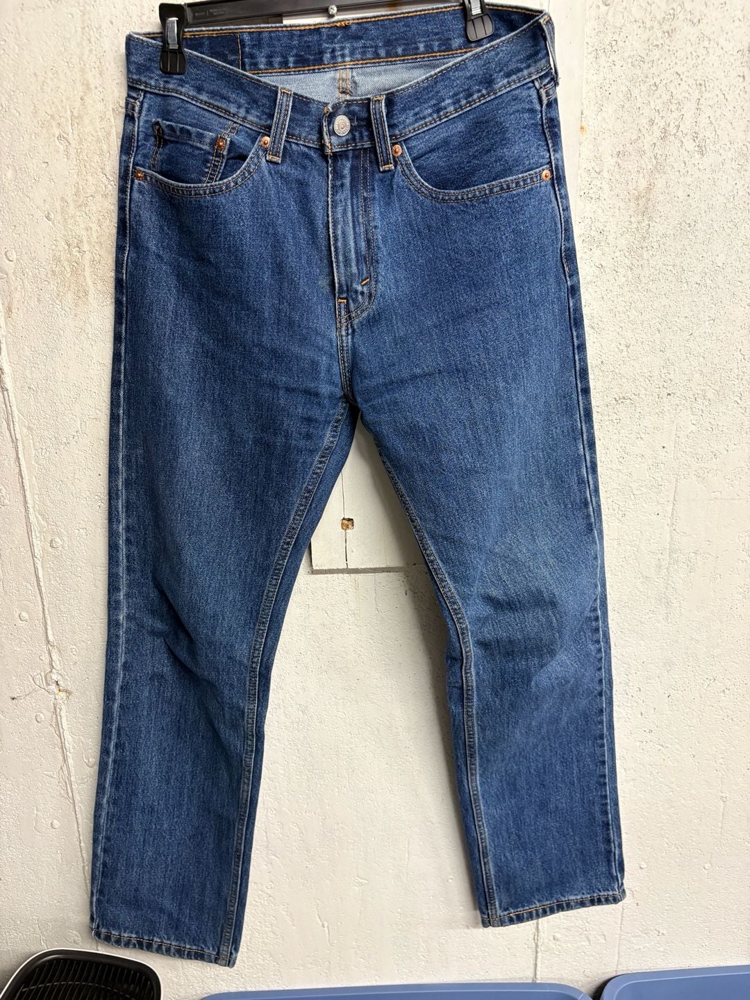 Levi's 505 Regular Fit Straight Leg Jeans W31 L32 Medium Wash Big E 2