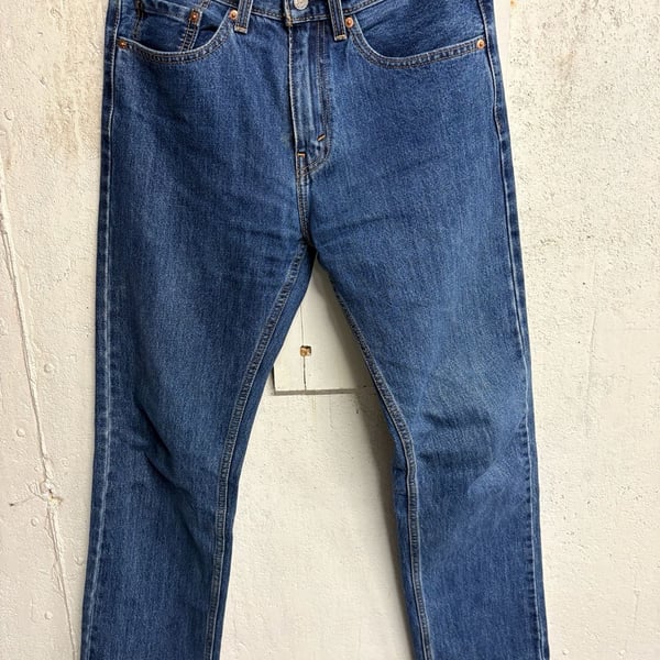 Levi's 505 Regular Fit Straight Leg Jeans W31 L32 Medium Wash Big E