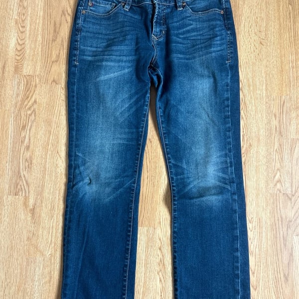 Dear John Playback Cuffed Cropped Straight Leg Jeans Size 28
