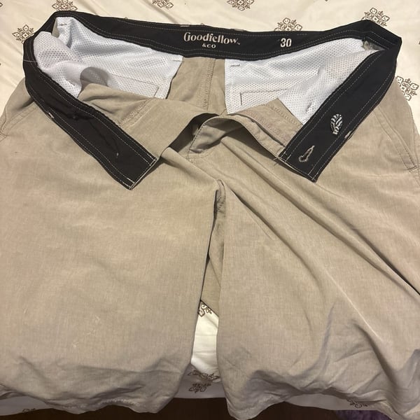 Goodfellow & Co Men's 30 Tan Hybrid Board Shorts Quick-Dry Stretch