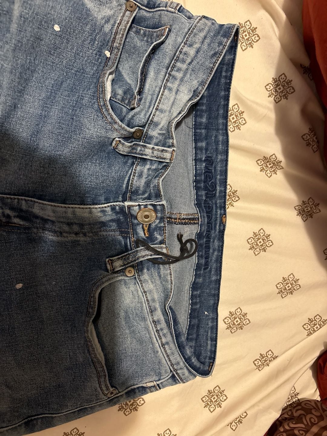rue21 Premium Supreme Flex Skinny Distressed Paint Splatter Jeans 3