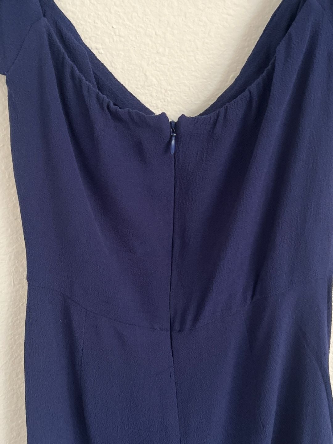 Reformation Ives Mini Dress in Navy Blue Tie Shoulder Cocktail Dress 11