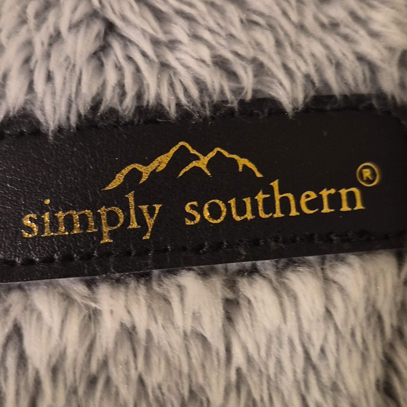 Simply Southern Gray and Mustard Yellow Sherpa Snap-Neck Fleece Pullover Unisex Size XL 8
