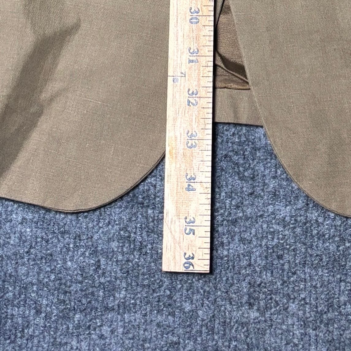 Vintage Beau Brummel 2-Piece Suit Mens 44L 36x34 Linen Beige Pleated Italy 16