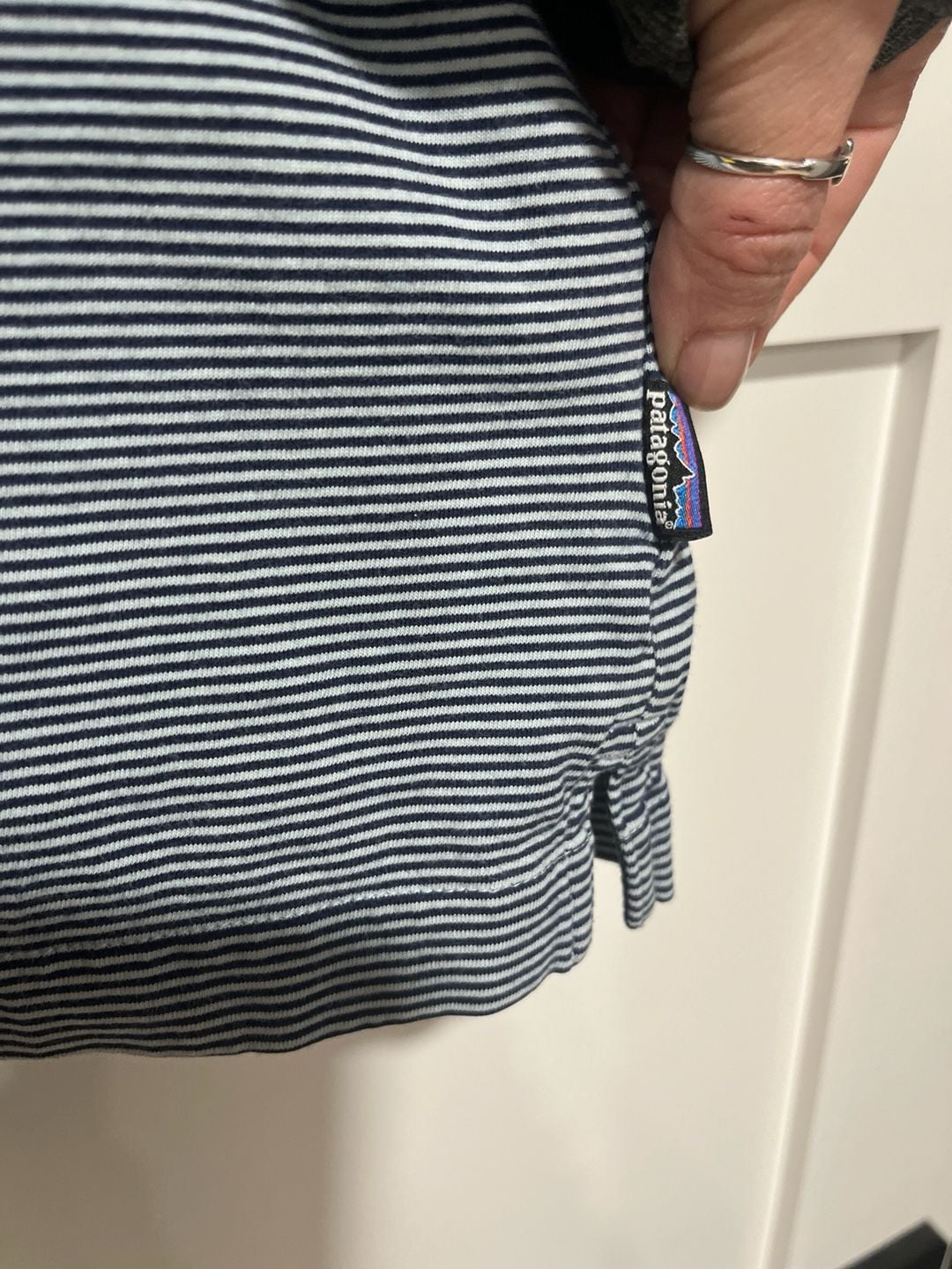Patagonia Men's 100% Organic Cotton Striped Squeaky Clean Polo Shirt Size Medium 6
