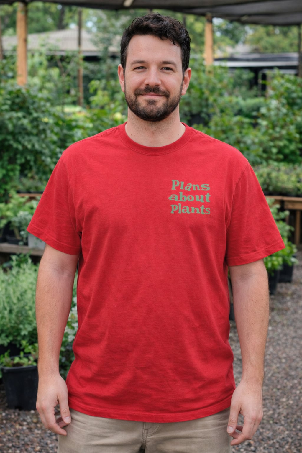 H&M Relaxed Fit Printed Red Graphic T-Shirt Plans About Plants 2