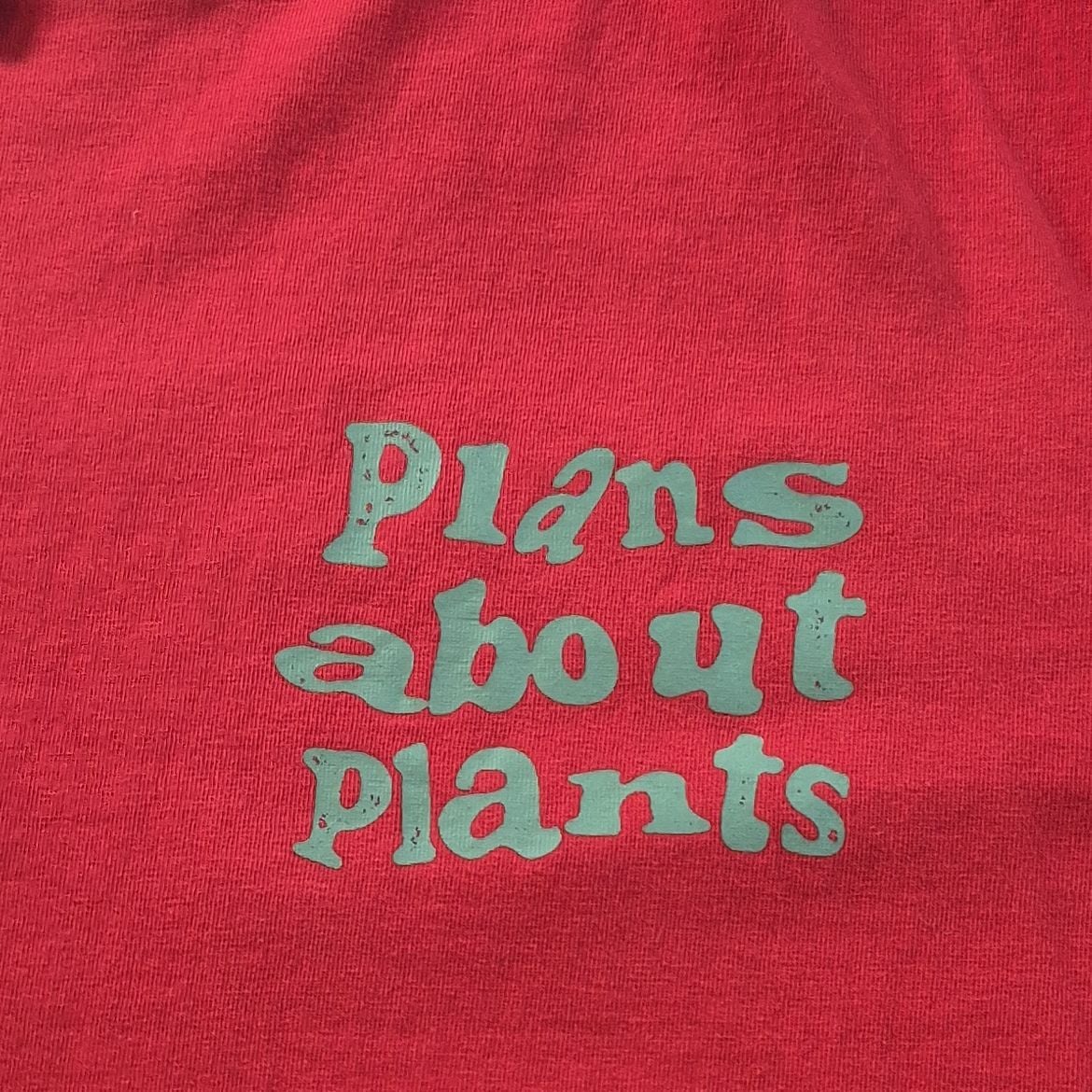 H&M Relaxed Fit Printed Red Graphic T-Shirt Plans About Plants 4