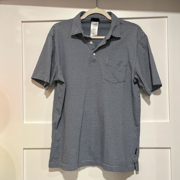 Patagonia Men's 100% Organic Cotton Striped Squeaky Clean Polo Shirt Size Medium