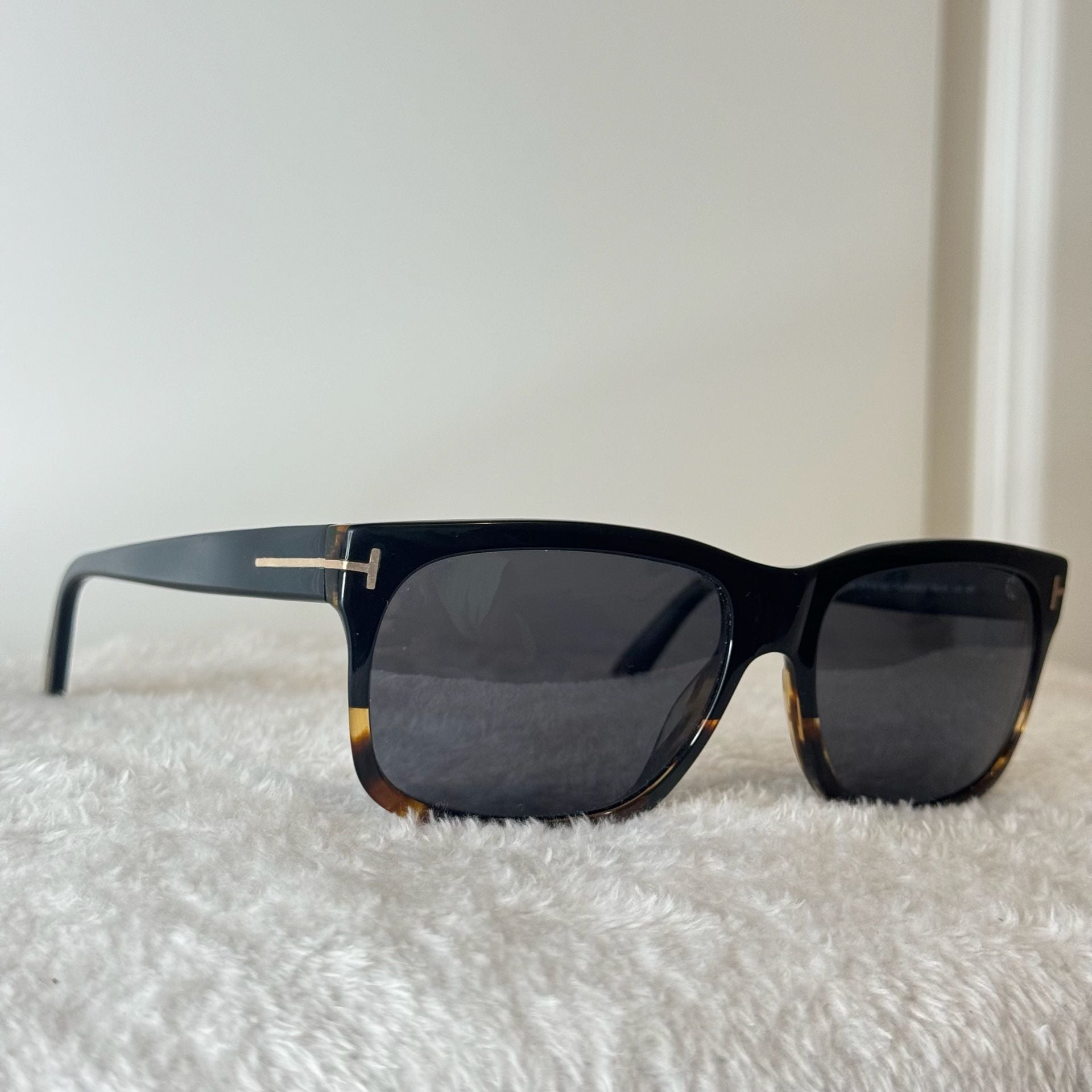 Tom Ford Barbara TF376 05D Black/Havana Polarized Rectangular Sunglasses 3
