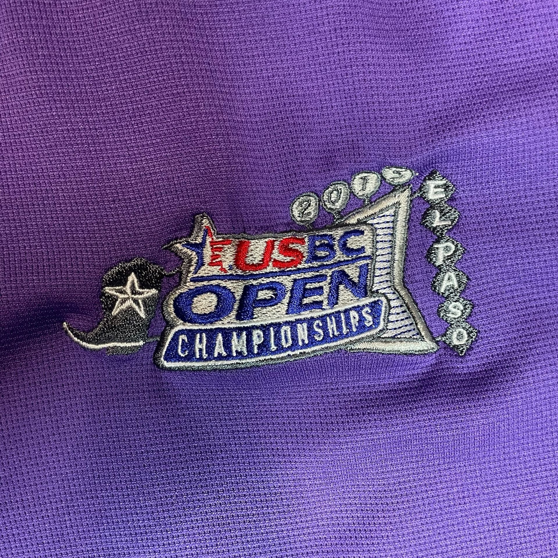 USBC Open Championships 2015 El Paso Bowling Polo Shirt Purple XL 3