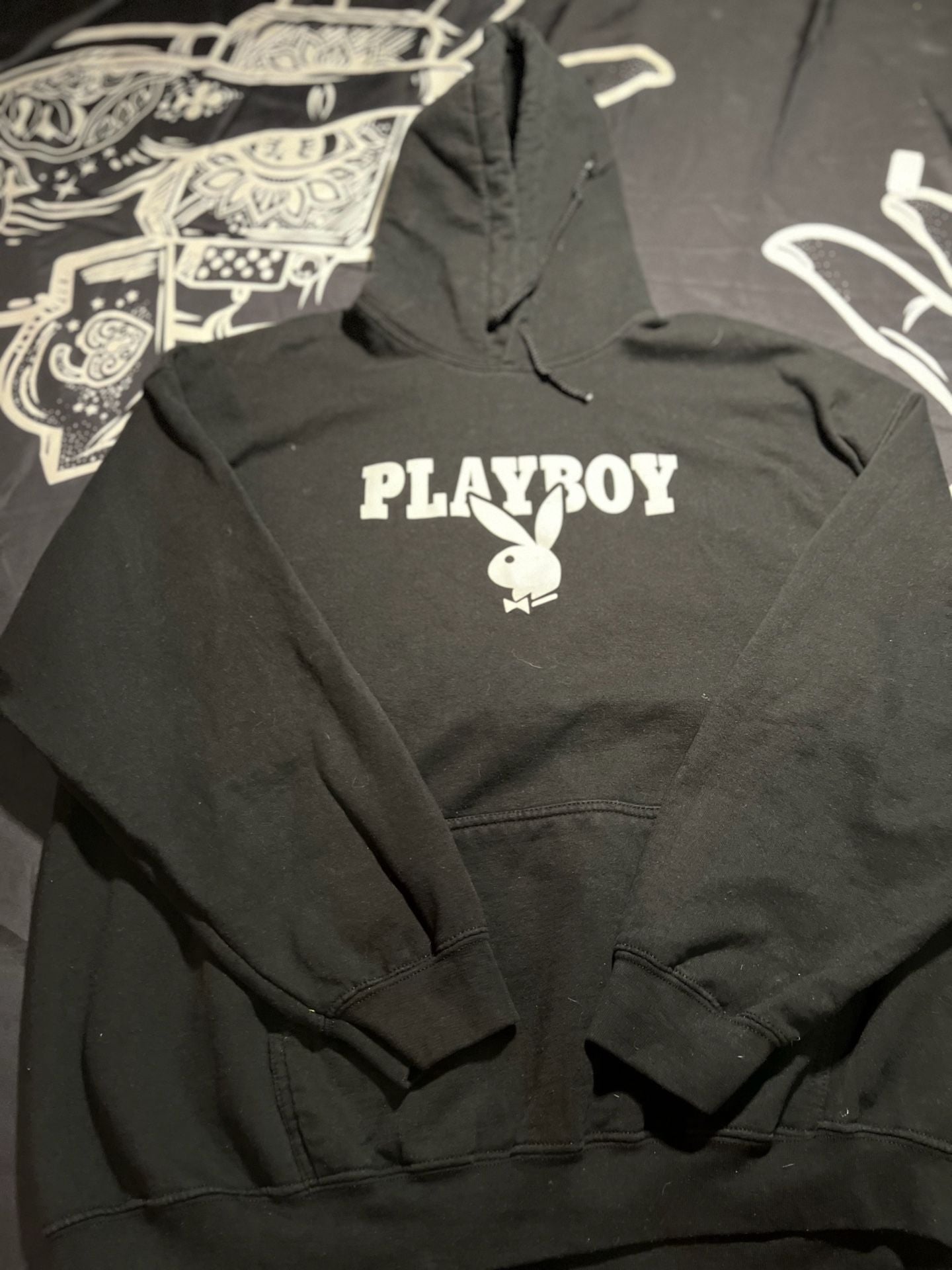 Playboy Classic Logo Black Pullover Hoodie 3