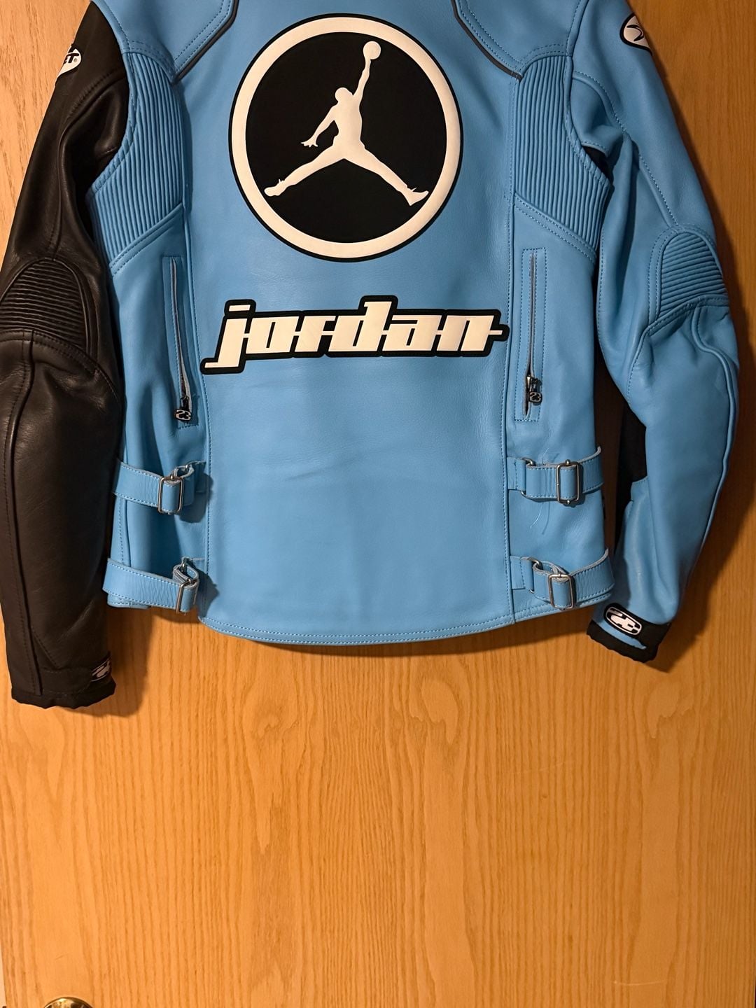 Joe Rocket Jordan Motorsports Leather Motorcycle Jacket Blue/Black 3