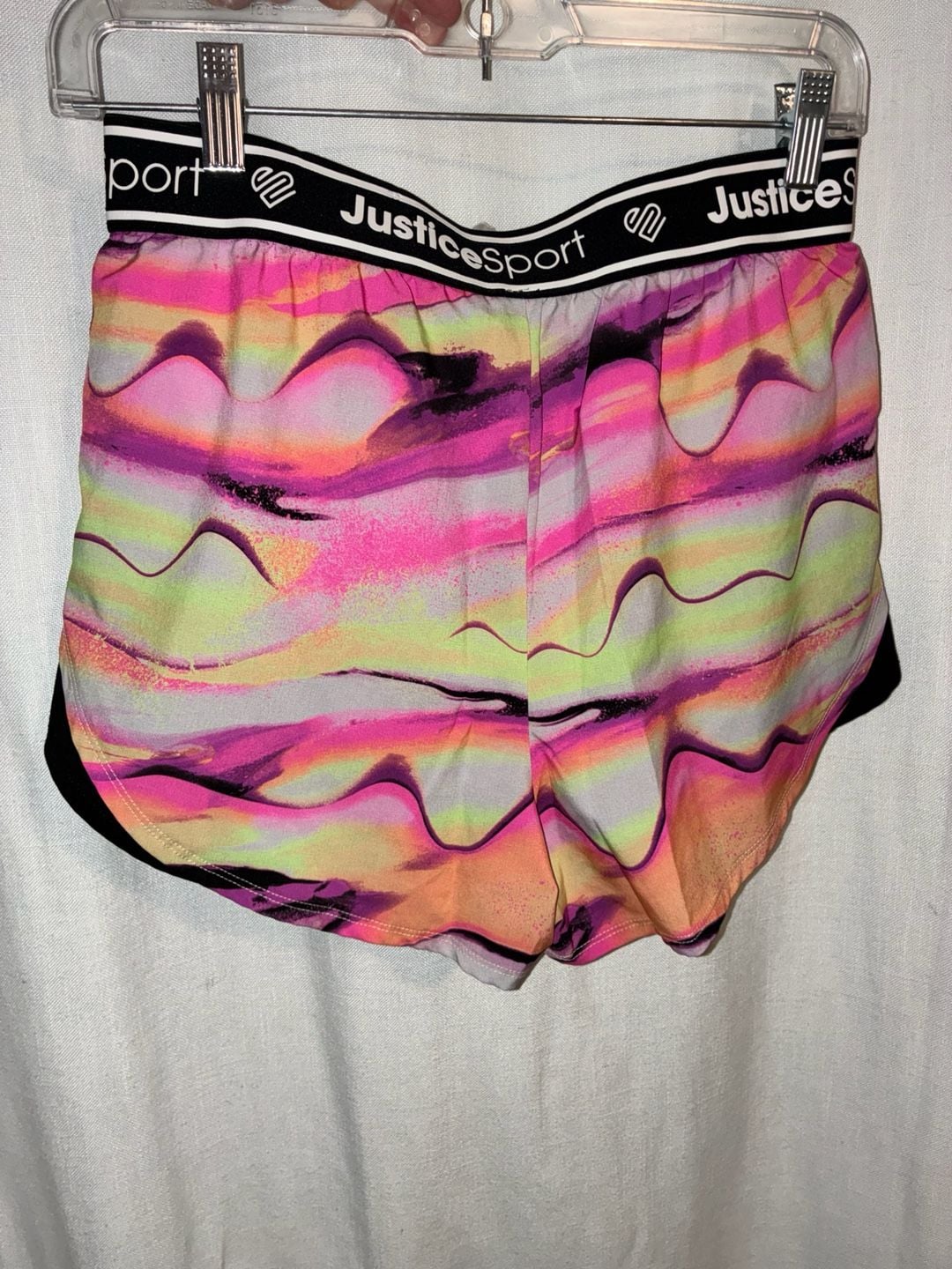 Justice Sport Girls Multicolor Abstract Print Running Shorts Size XL (16/18) 8