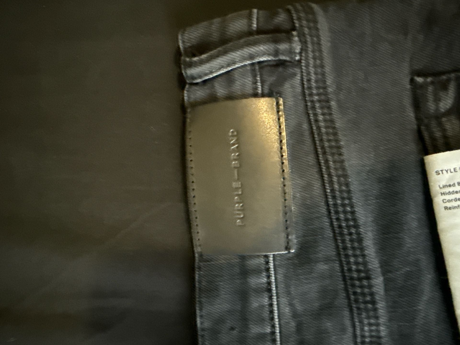 Purple Brand P001 Low Rise Slim Jeans Black Oil Wash 3