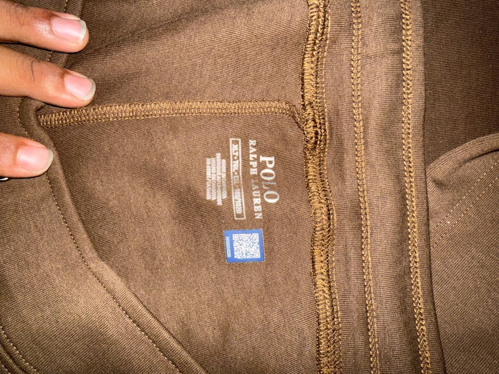 Polo Ralph Lauren Brown DoubleKnit FullZip Hoodie,Jogger Sweatpants set brown 3