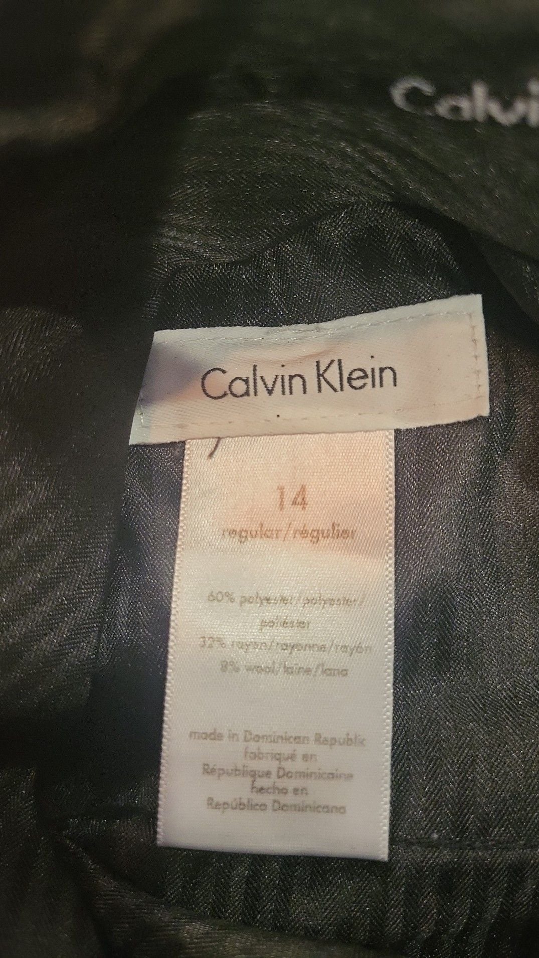 Calvin Klein Boy's Size 14 Regular Dark Gray Dress Trousers Slacks 4
