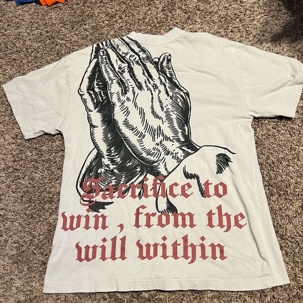Darc Sport Wolves Club Bodybuilding Saved My Life Praying Hands Oversized Tee - Stone (23 of 1000)