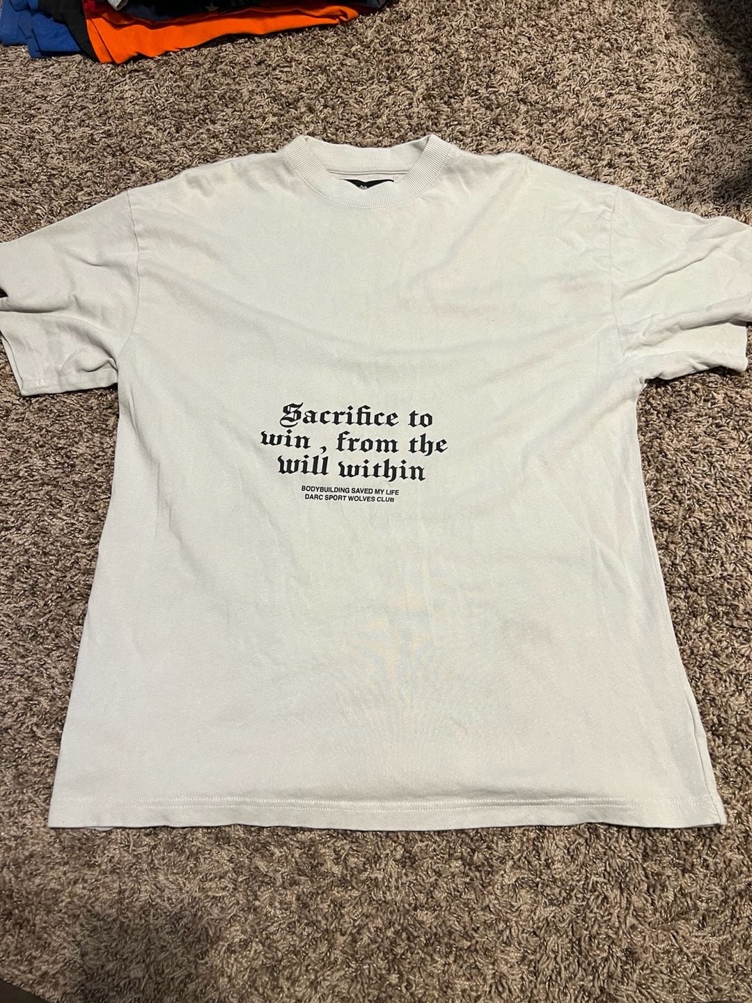 Darc Sport Wolves Club Bodybuilding Saved My Life Praying Hands Oversized Tee - Stone (23 of 1000) 4