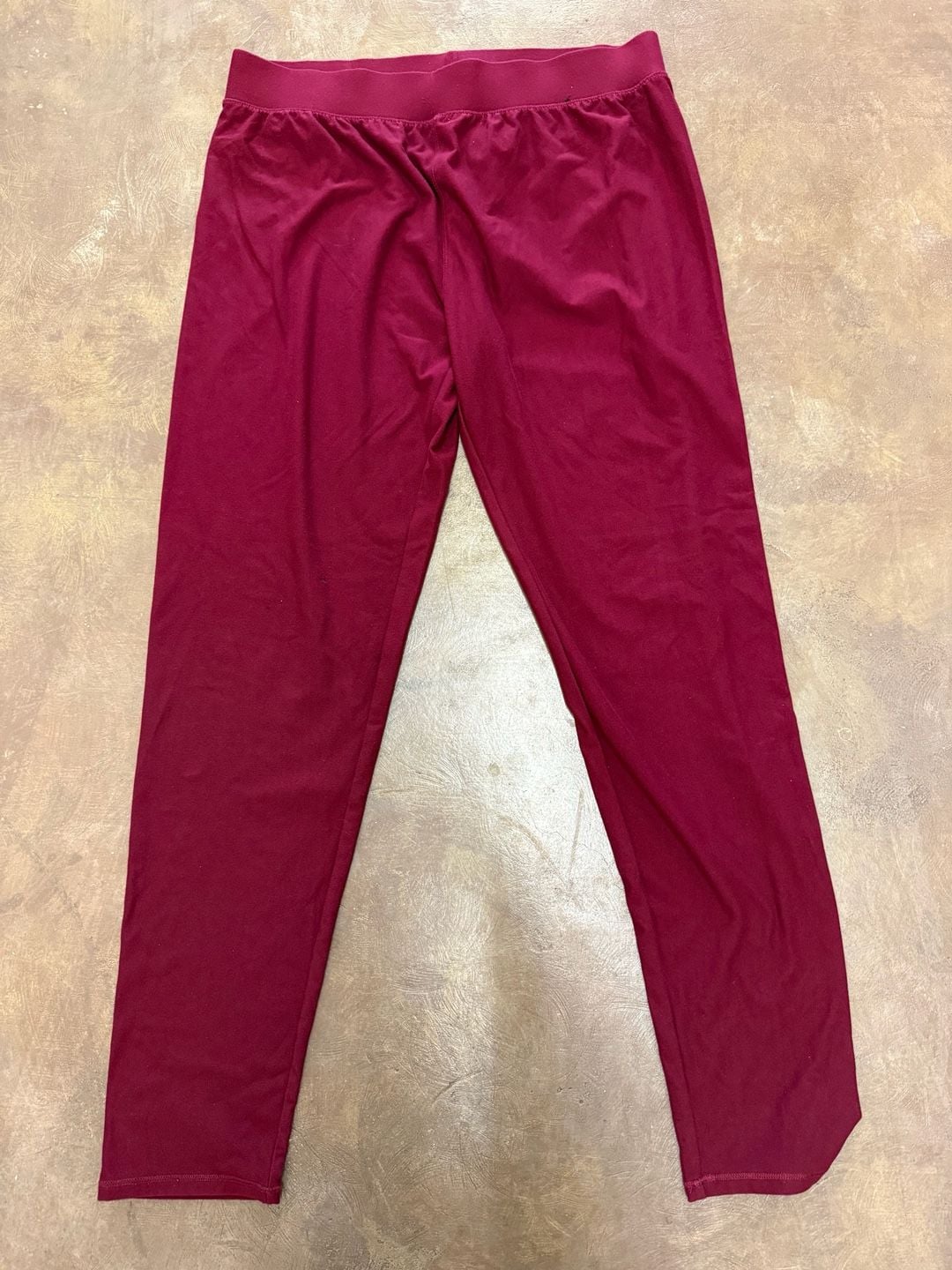 maurices Women's Burgundy Stretch Knit Leggings Size Large 2