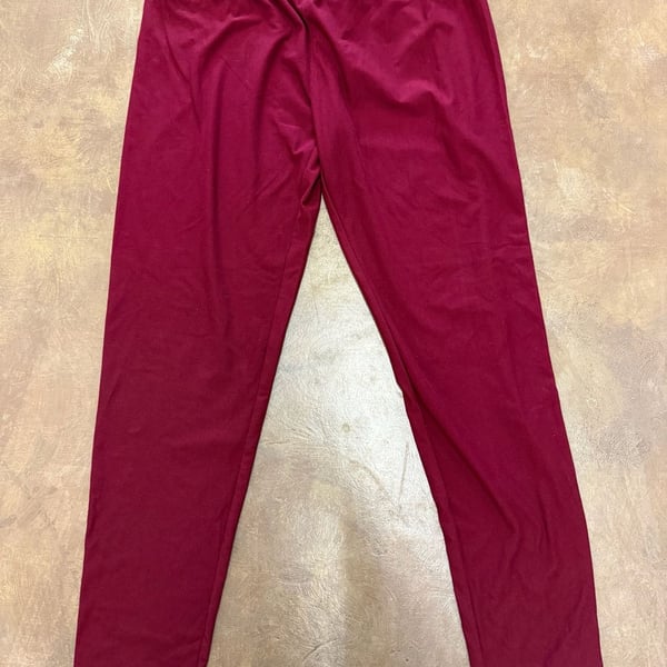 maurices Women's Burgundy Stretch Knit Leggings Size Large