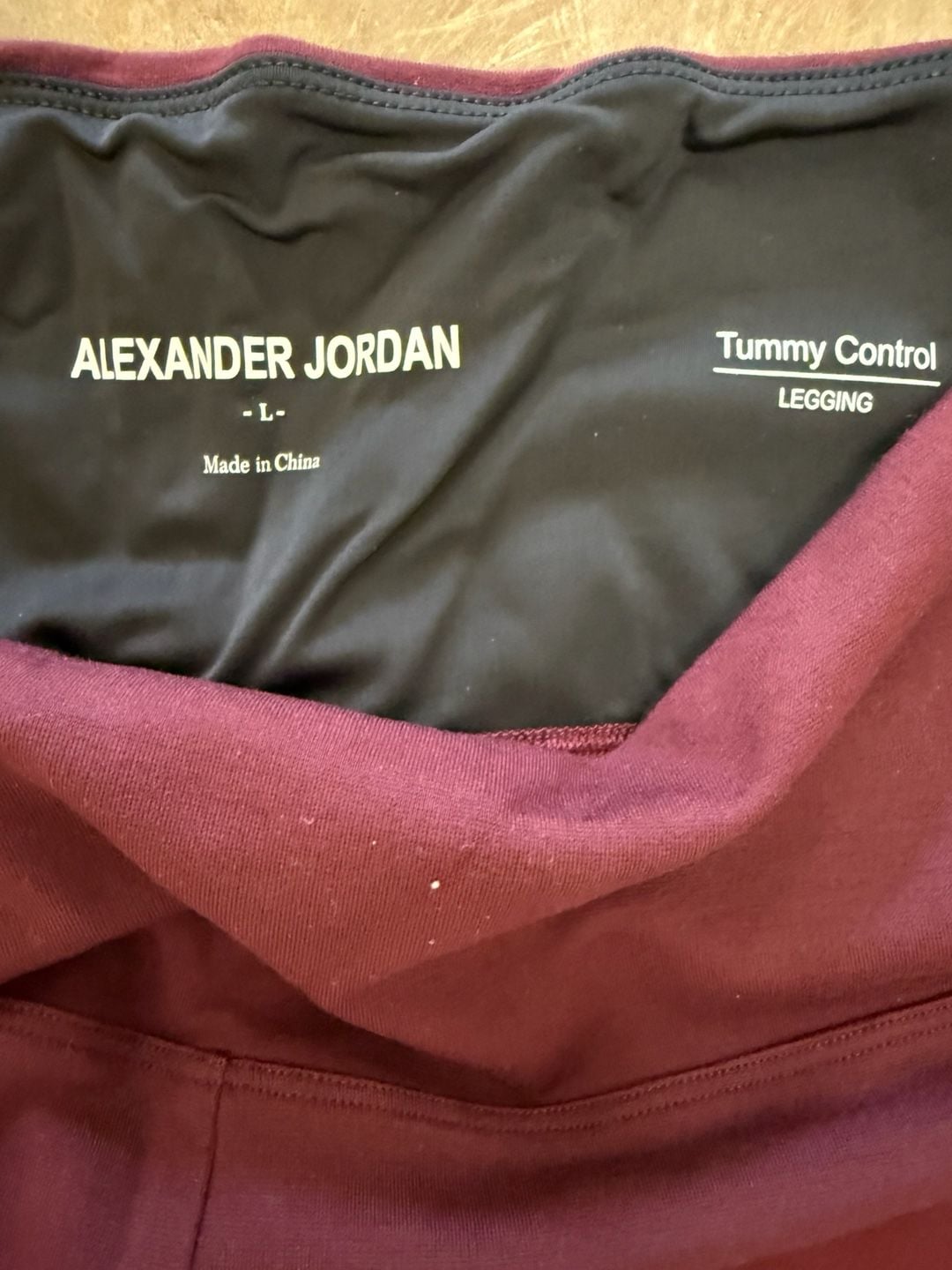Alexander Jordan Burgundy Tummy Control Leggings - Size L 3