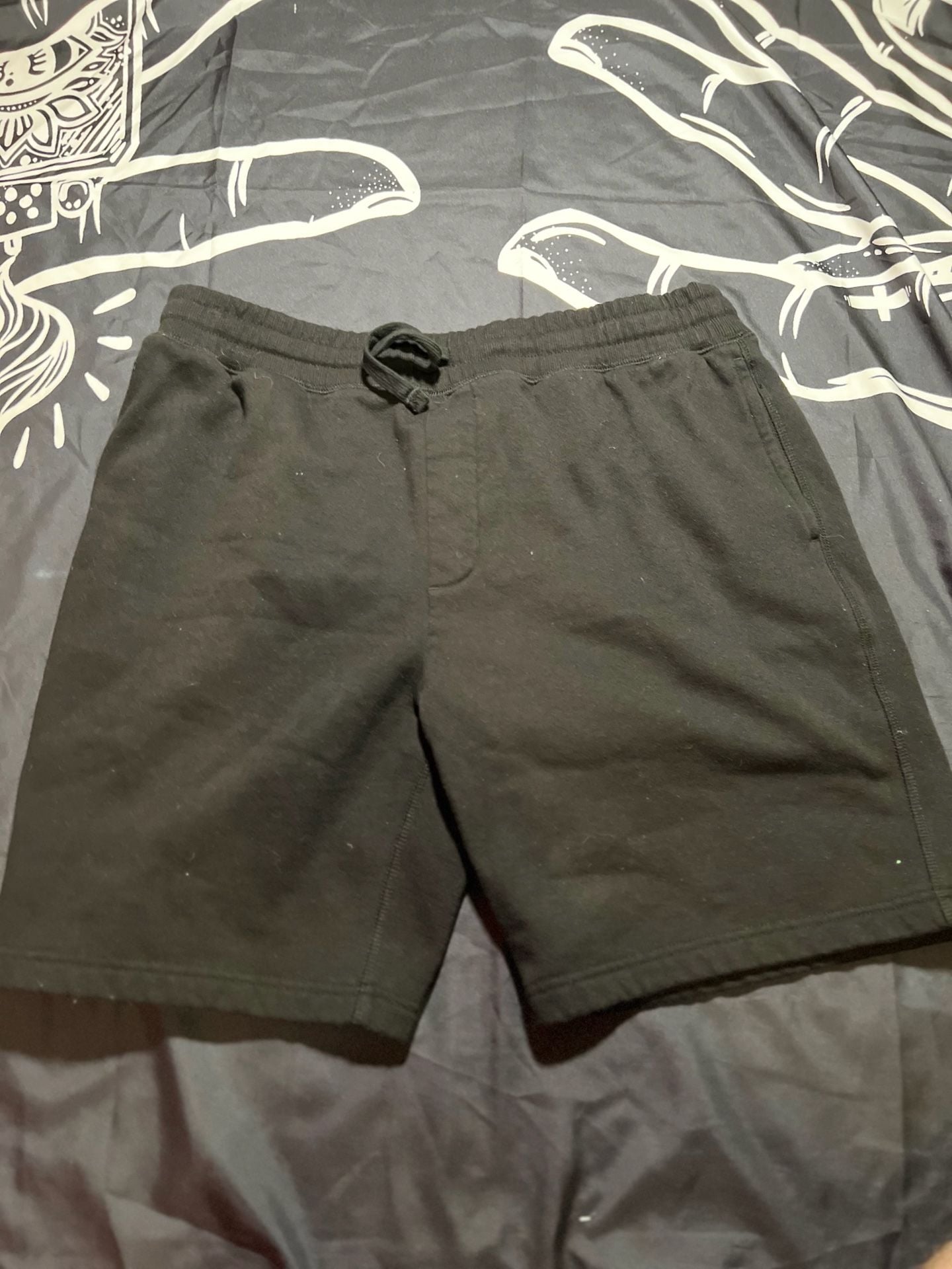 Richer Poorer Men's Black Fleece Lounge Shorts 2