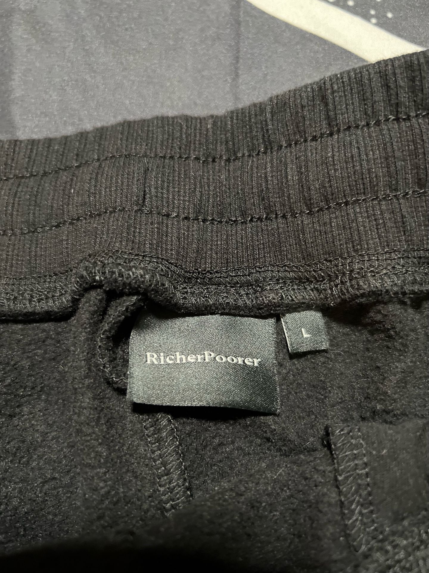 Richer Poorer Men's Black Fleece Lounge Shorts 3