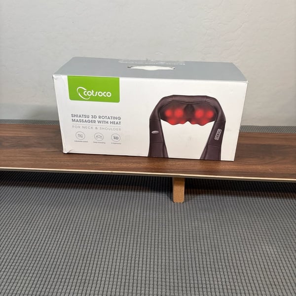 Cotsoco Shiatsu 3D Rotating Massager with Heat for Neck and Shoulder