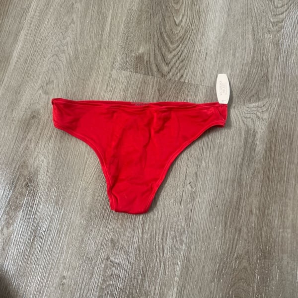 Victoria's Secret Sexy Smooth Raw Cut Hiphugger Panty in Red