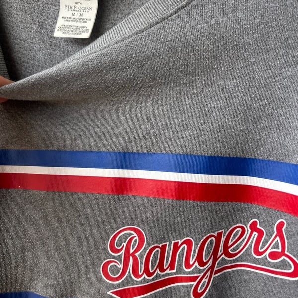 Victoria's Secret PINK x MLB Texas Rangers Striped Crewneck Sweatshirt
