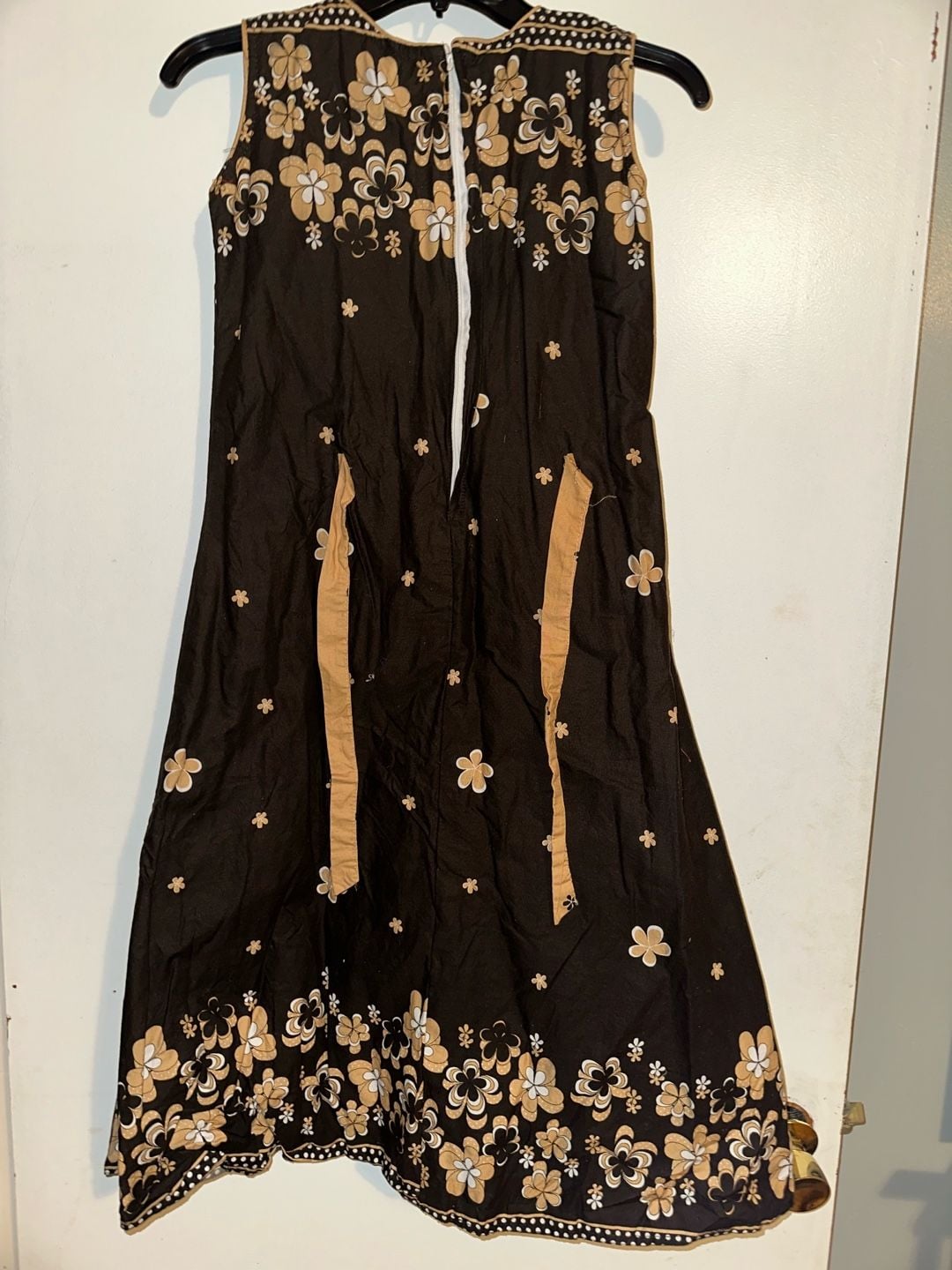 Timex Girls Wear Brown Floral Sleeveless Maxi Dress with Flower Detail Large 5