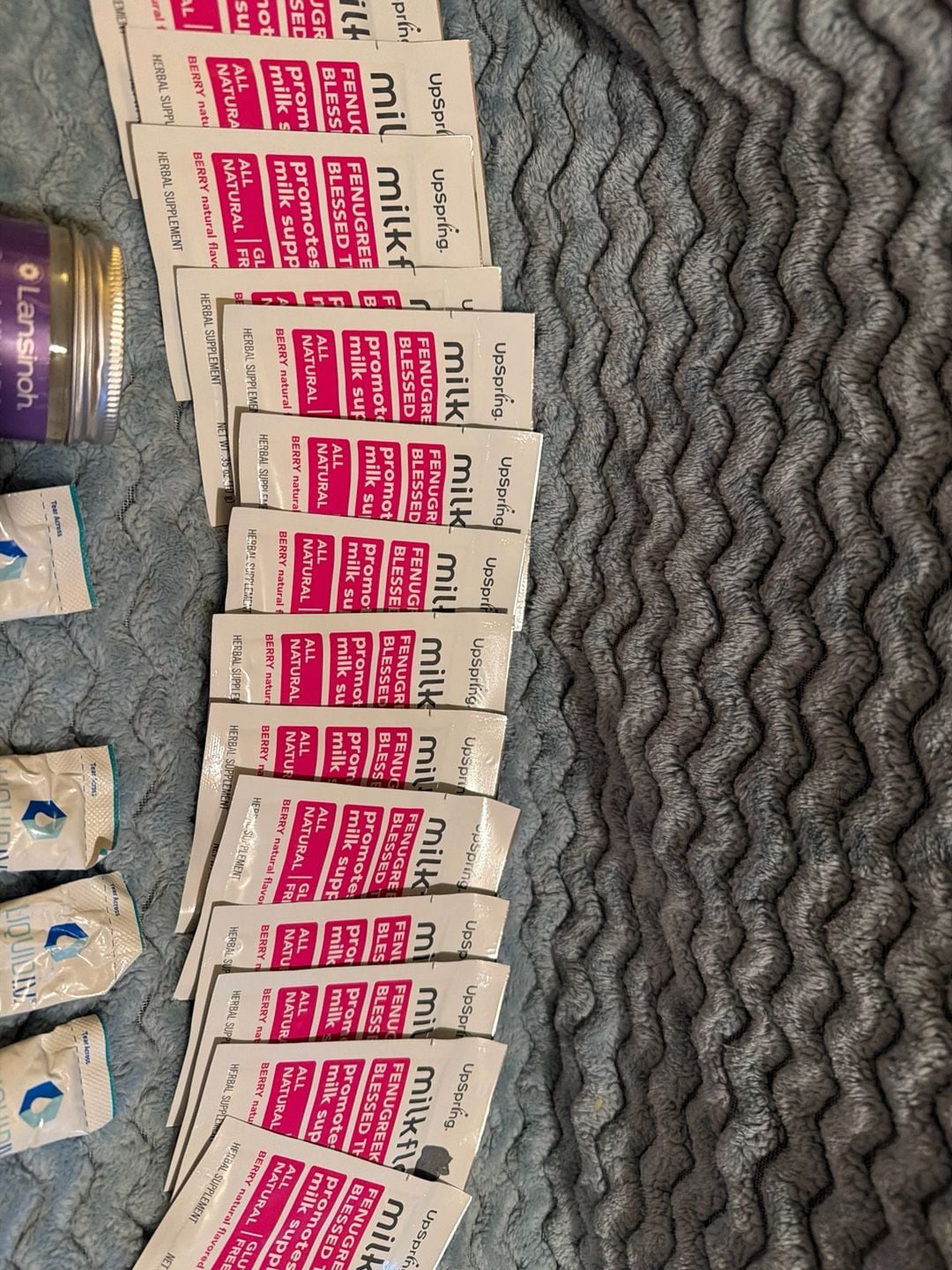 Breastfeeding Bundle - Lansinoh Balm, Medela Wipes, Milkflow, & Hydration Sticks 3