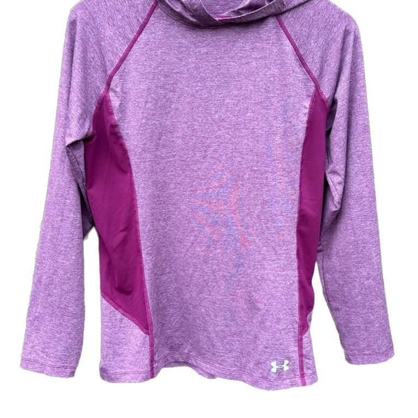 Under Armour Women's HeatGear Fitted Long Sleeve Hoodie Purple Twist