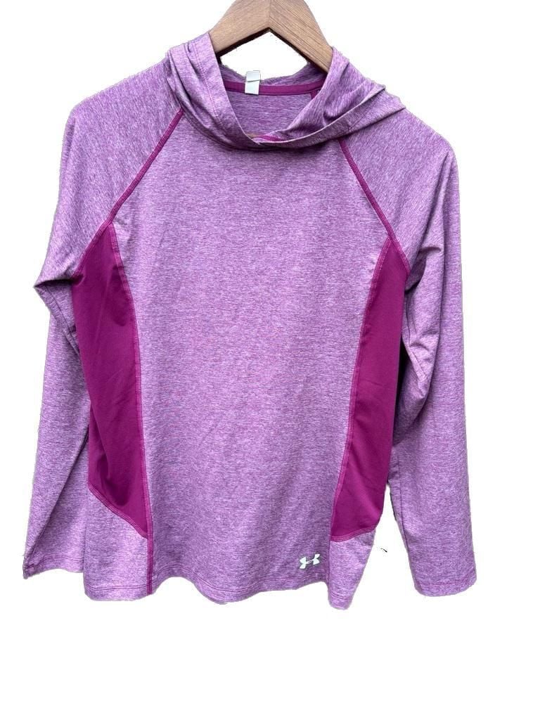 Under Armour Women's HeatGear Fitted Long Sleeve Hoodie Purple Twist 3