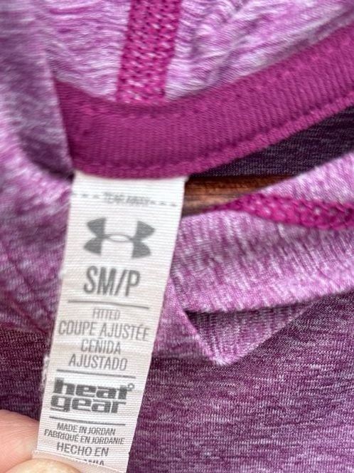 Under Armour Women's HeatGear Fitted Long Sleeve Hoodie Purple Twist 6