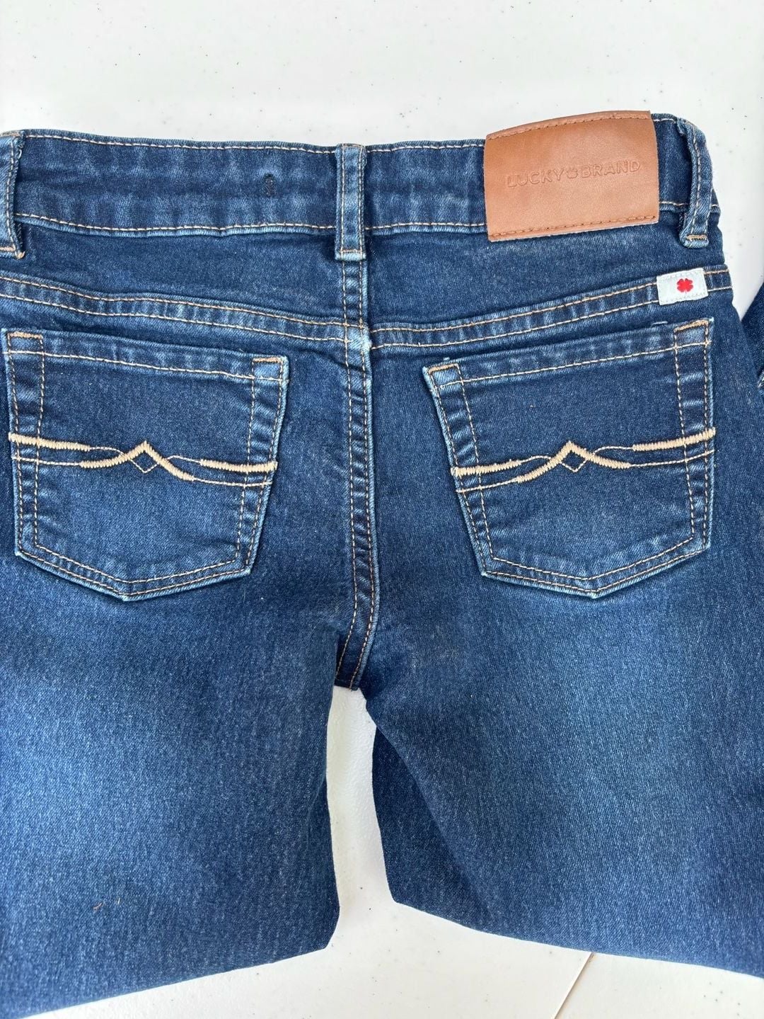 Lucky Brand Girls Zoe Skinny Dark Wash Jeans Size 6X 4