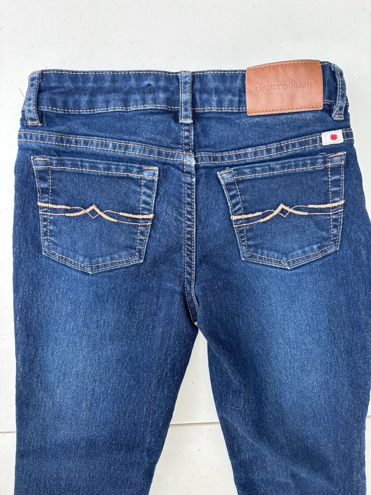Lucky Brand Girls Zoe Skinny Dark Wash Jeans Size 6X 5
