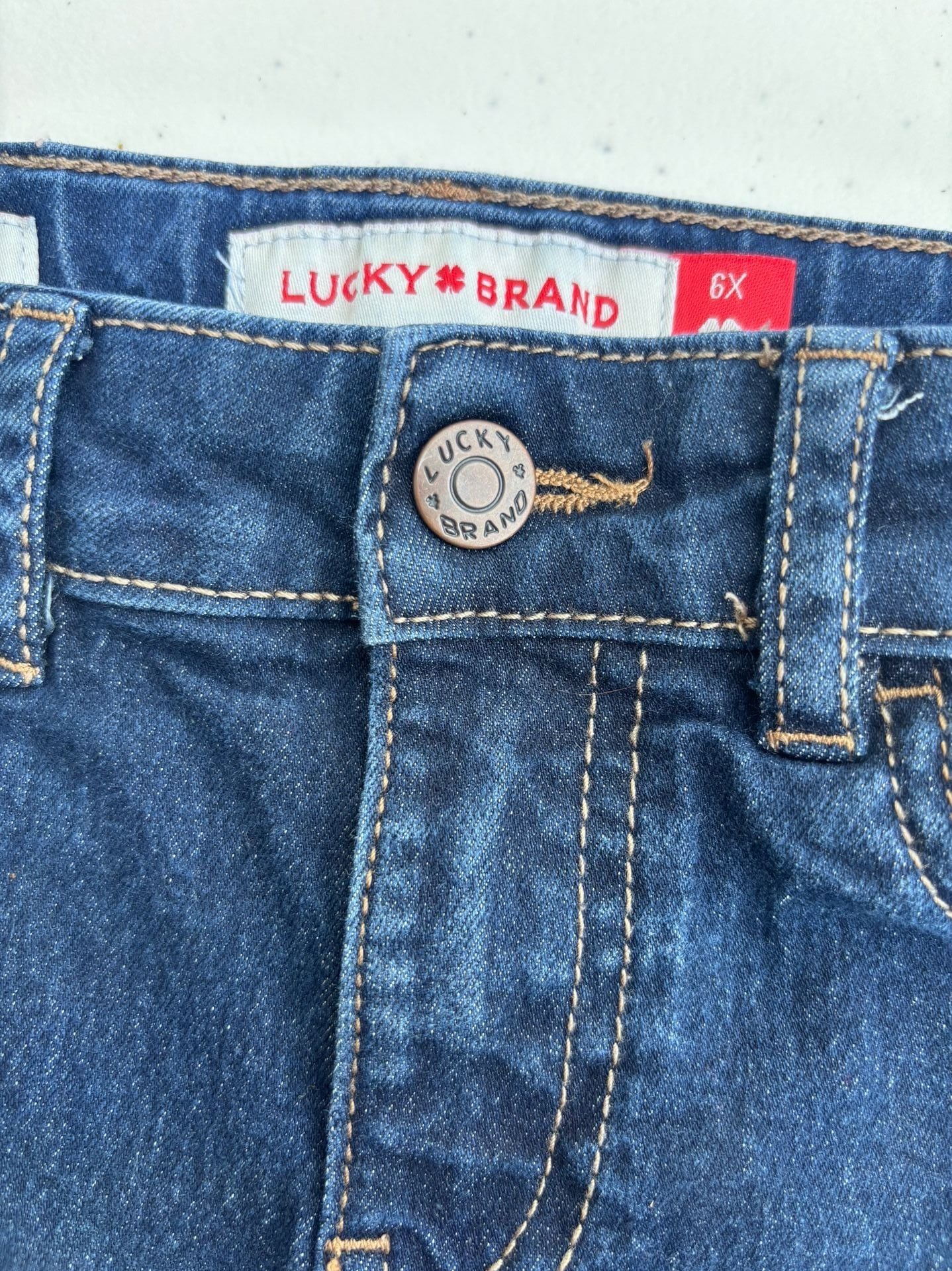 Lucky Brand Girls Zoe Skinny Dark Wash Jeans Size 6X 9