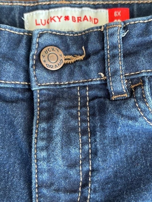 Lucky Brand Girls Zoe Skinny Dark Wash Jeans Size 6X 11