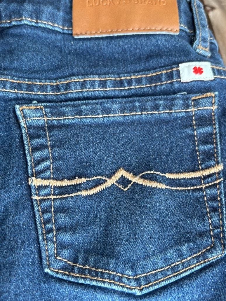 Lucky Brand Girls Zoe Skinny Dark Wash Jeans Size 6X 15