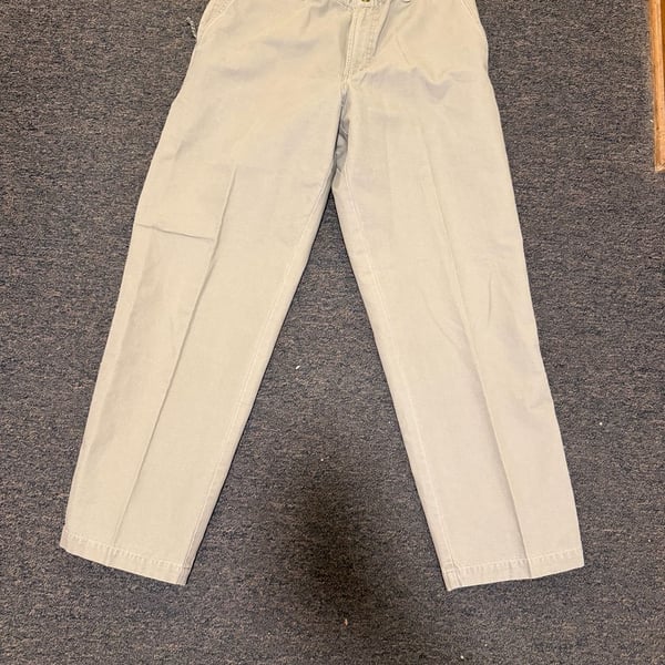 Columbia Men's AM8142 Cotton Canvas Flat Front Chino Pants Khaki 34x30