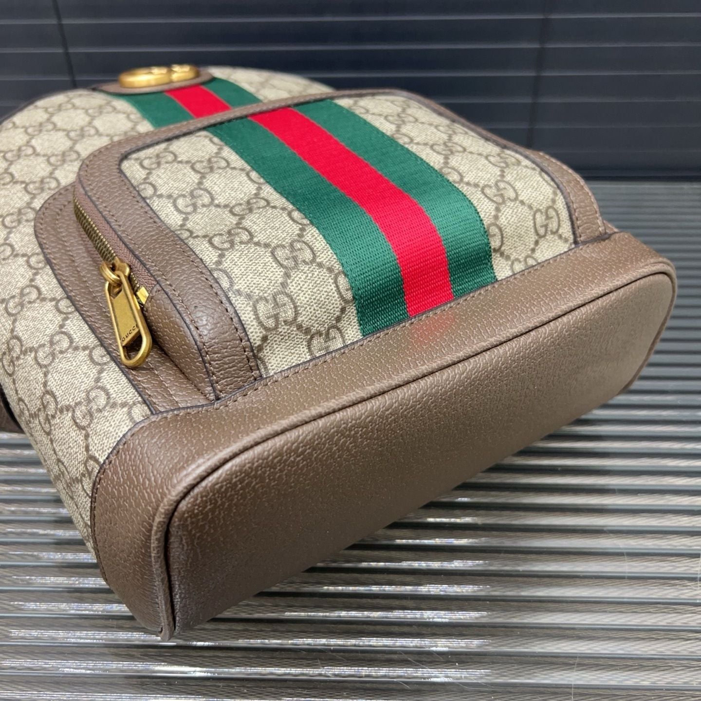 Gucci Ophidia Small GG Supreme Backpack with Web Stripe 7
