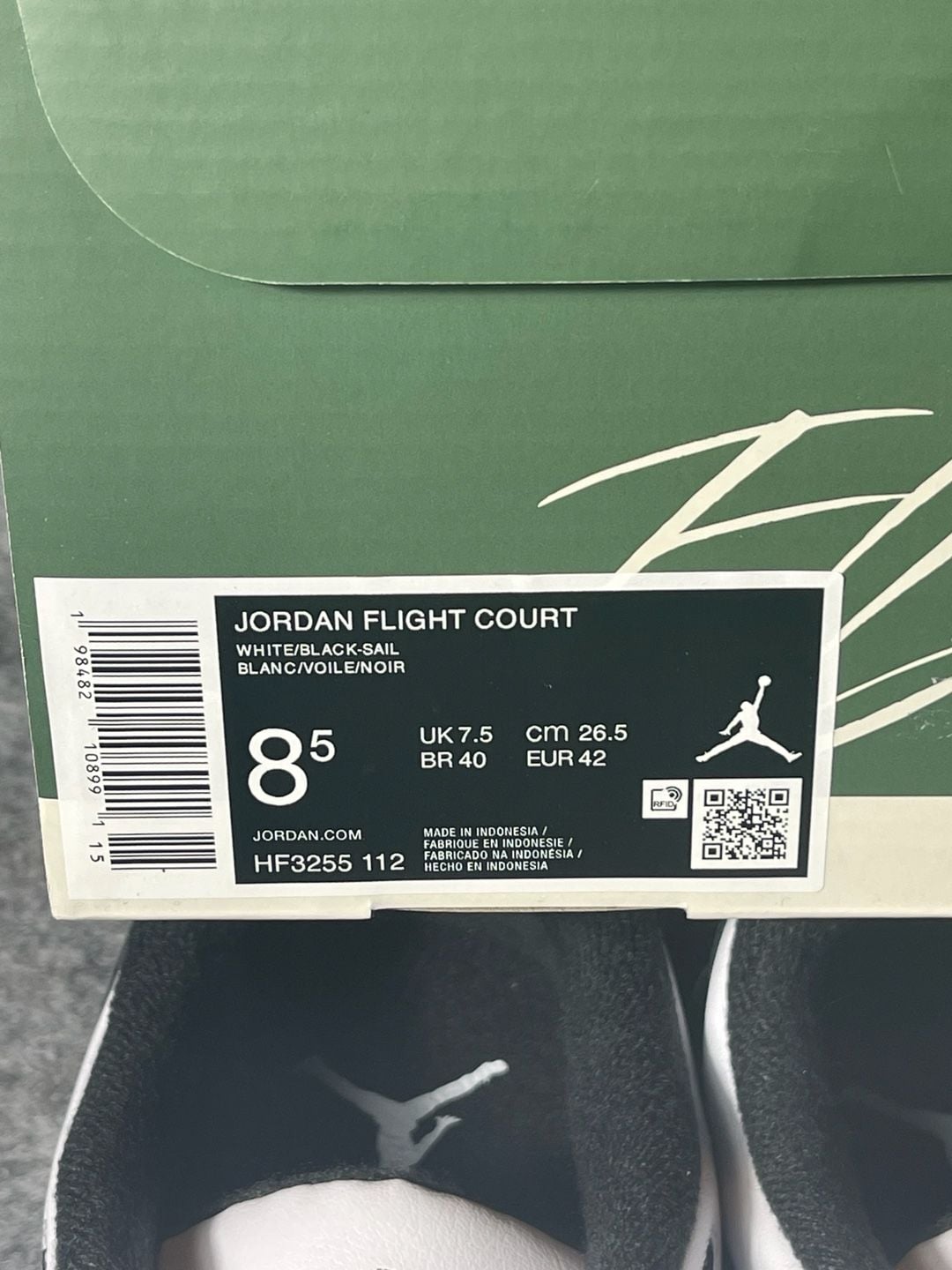 Nike Jordan Flight Court Men's Shoes White/Black Sail HF3255-112 5
