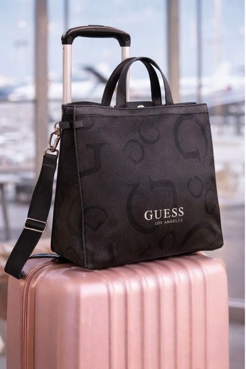 GUESS Breena Logo Embossed Mini Tote Crossbody Bag 5