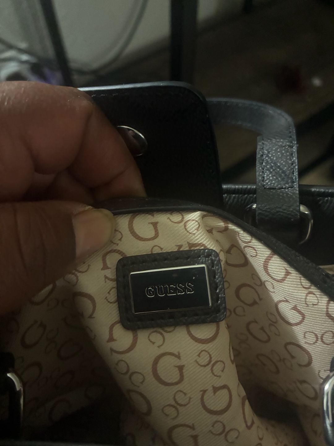 GUESS Breena Logo Embossed Mini Tote Crossbody Bag 7