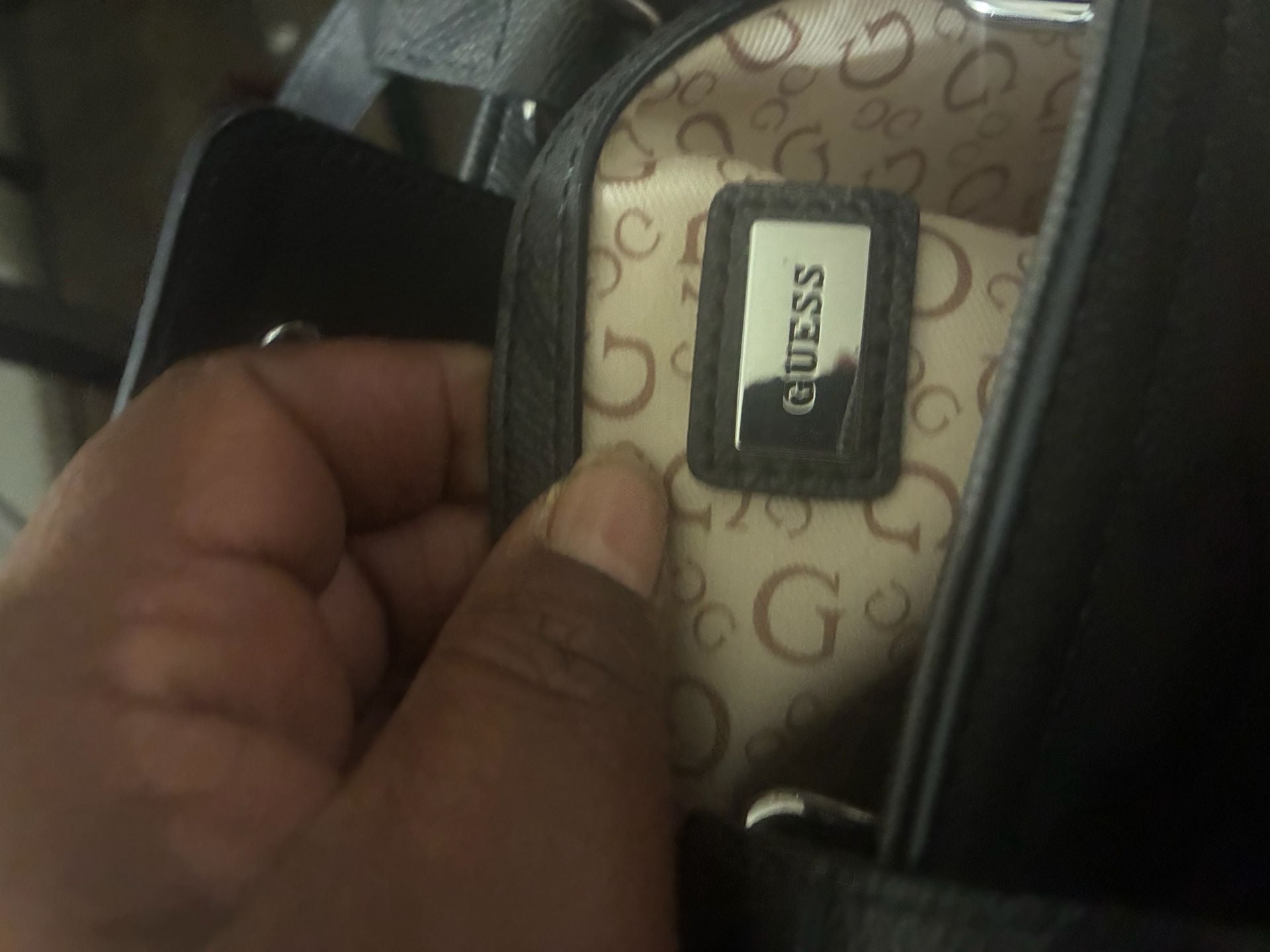 GUESS Breena Logo Embossed Mini Tote Crossbody Bag 8