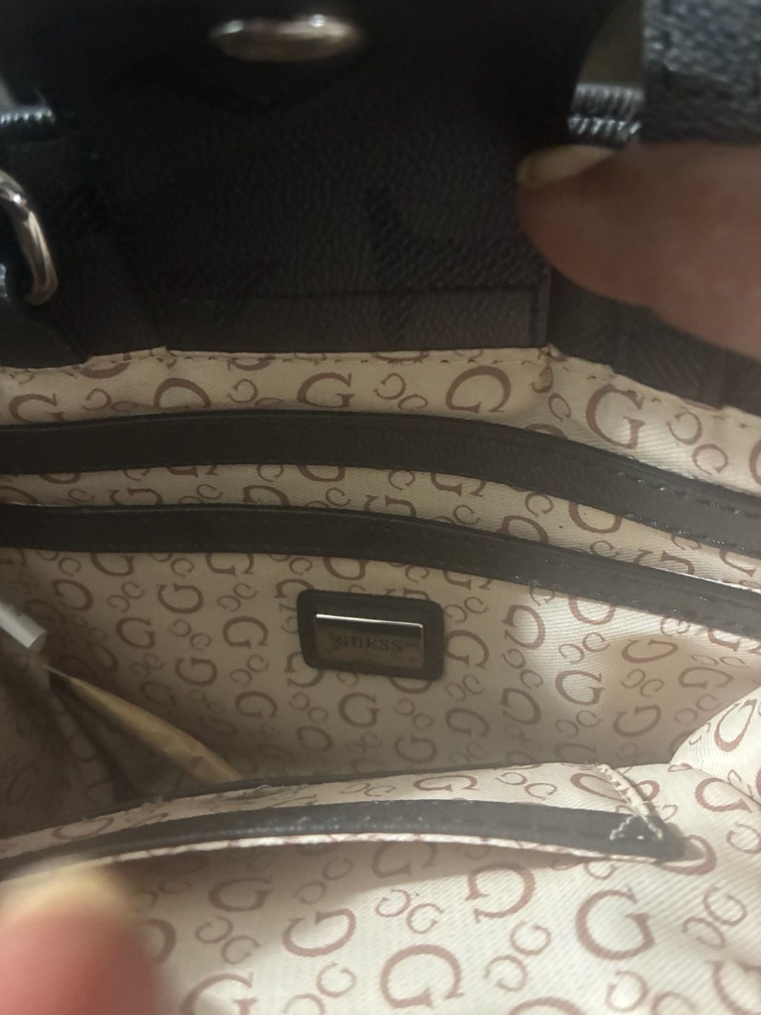 GUESS Breena Logo Embossed Mini Tote Crossbody Bag 10