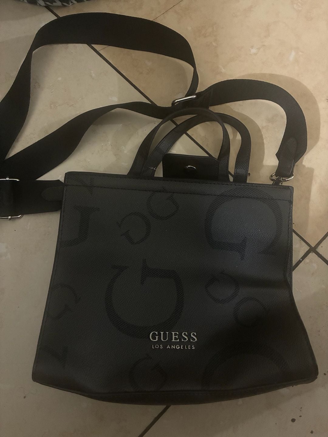 GUESS Breena Logo Embossed Mini Tote Crossbody Bag 12