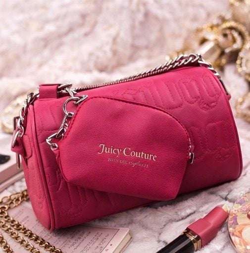 Juicy Couture Hot Pink Quilted Puff Barrel Crossbody Bag with Coin Pouch 2