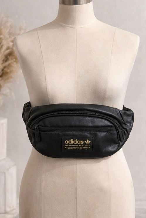 Adidas Black/White/ Gold Metallic Core Waist 5